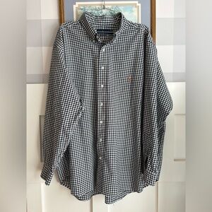Ralph Lauren Black & White Gingham Button-Down Shirt with Pony Logo 3XB